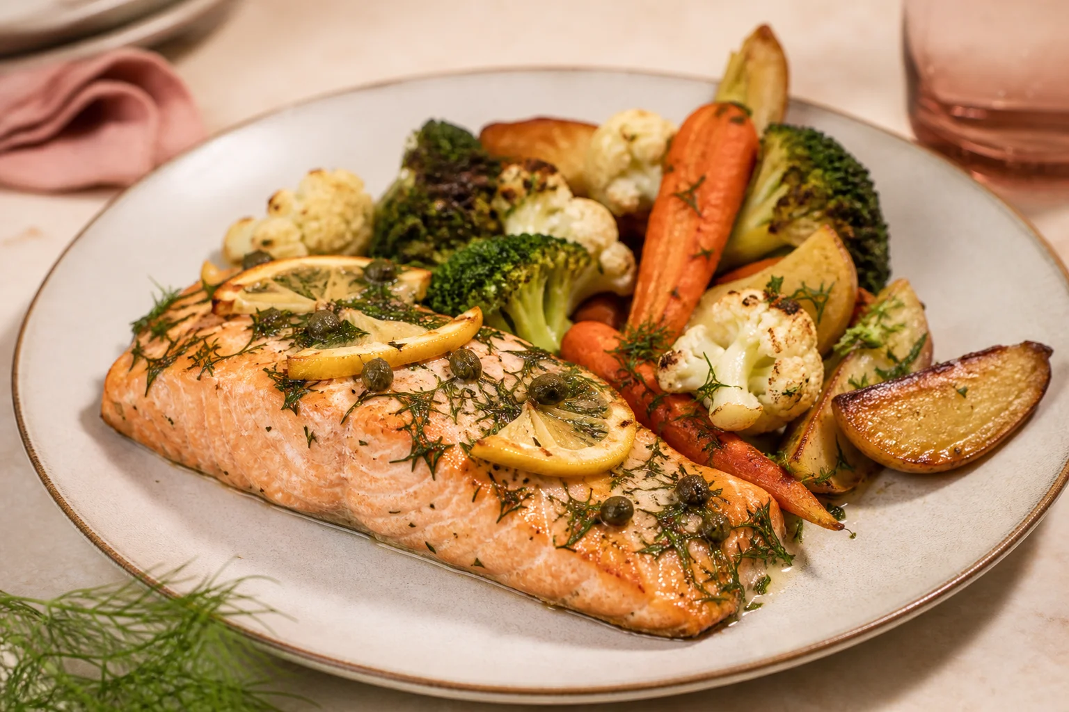 Baked salmon